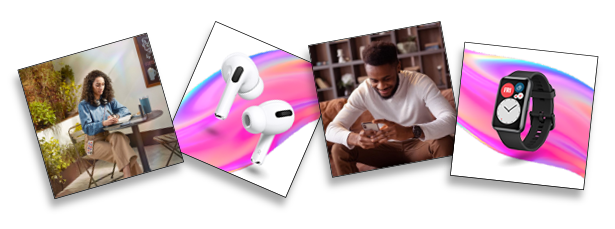 Image depicting the new Lifestyle avatars available on 3Community, such as AirPods and a smart watch.