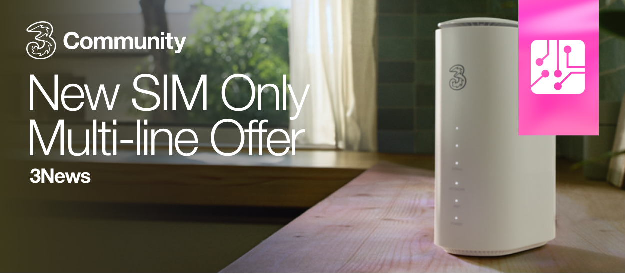 3News: New SIMO Multi-line Offer