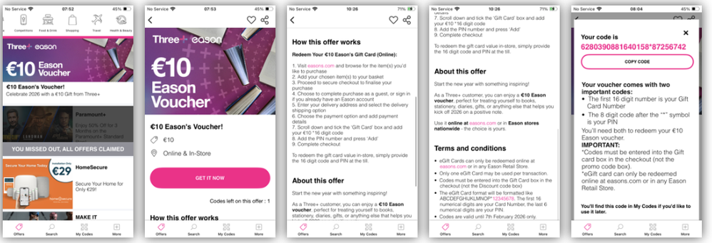 €10 Easons Voucher - First Come First Serve on Three+ January 7th.png €10 Easons Voucher - First Come First Serve on Three+ January 7th.png